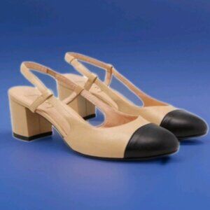 Tuckernuck Beige and Black Heels